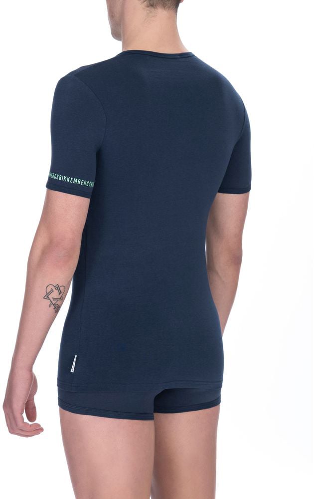 Dirk Bikkembergs Bikkembergs Black Cotton Men's T-Shirt Twin Pack Zwart