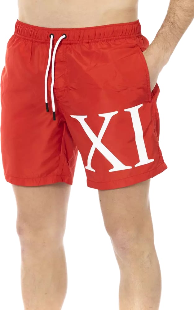 Dirk Bikkembergs Bikkembergs Red Polyester Men Swim Short Rood
