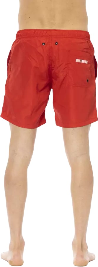 Dirk Bikkembergs Bikkembergs Red Polyester Men Swim Short Rood