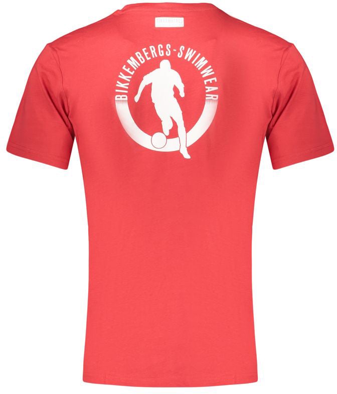 Dirk Bikkembergs Bikkembergs Rosso Cotton Men's T-Shirt Rood