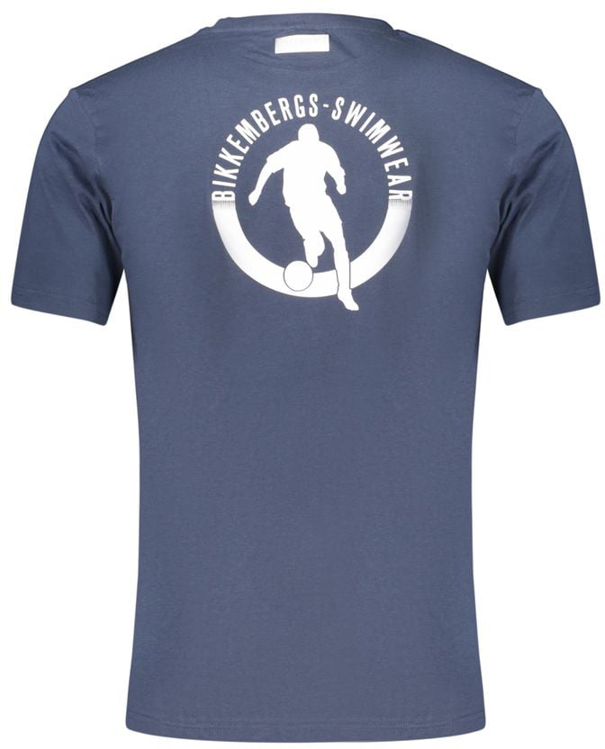 Dirk Bikkembergs Bikkembergs Blue Cotton Men's T-Shirt Blauw