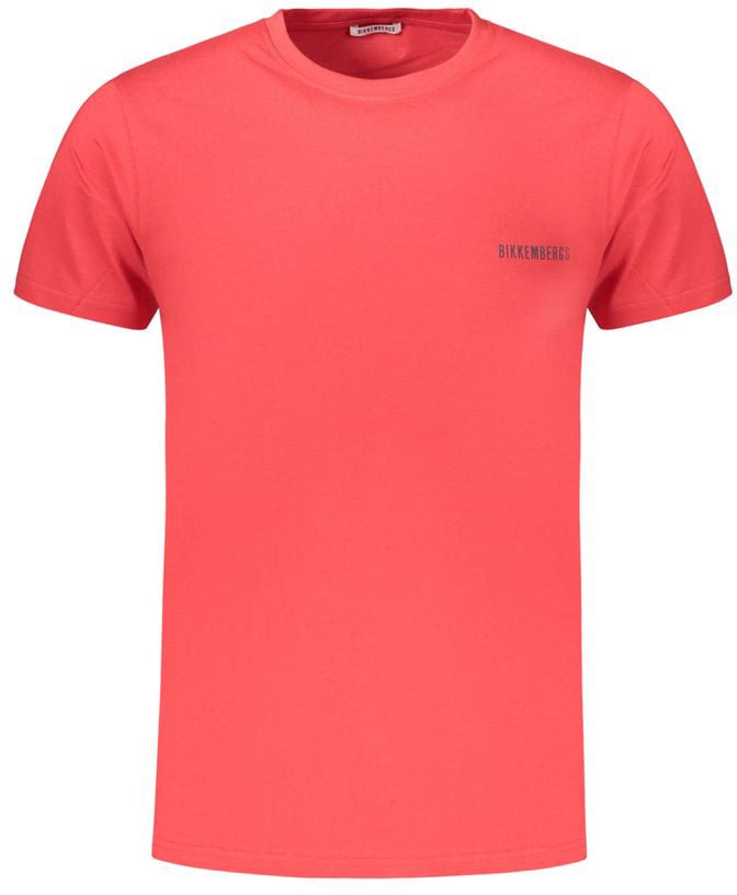 Dirk Bikkembergs Bikkembergs Rosso Cotton Mens T-Shirt Rood