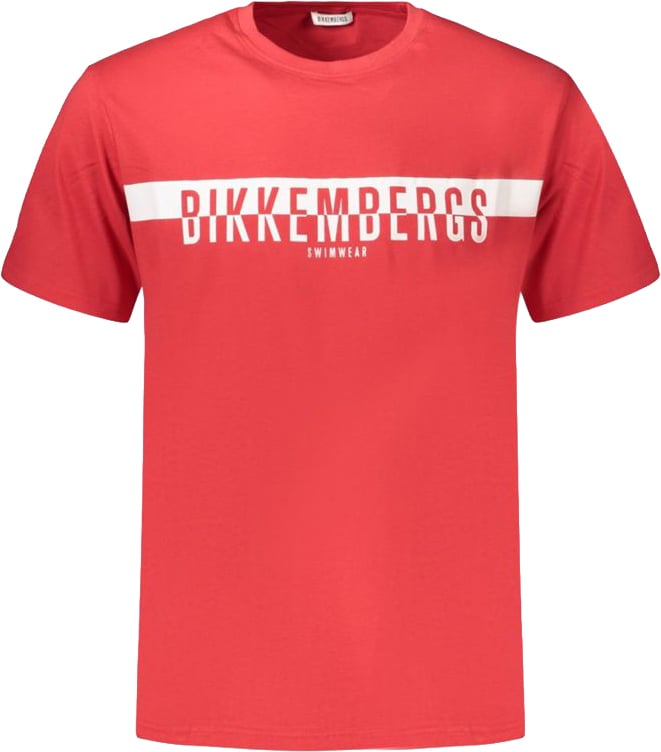 Dirk Bikkembergs Bikkembergs Red Cotton Men's T-Shirt Blauw