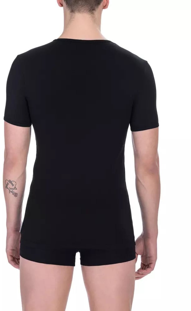 Dirk Bikkembergs Bikkembergs Black Cotton Men's T-Shirt Zwart