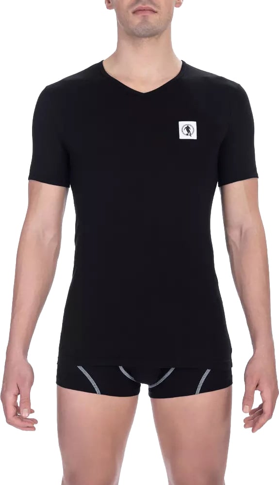 Dirk Bikkembergs Bikkembergs Black Cotton Men's T-Shirt Zwart