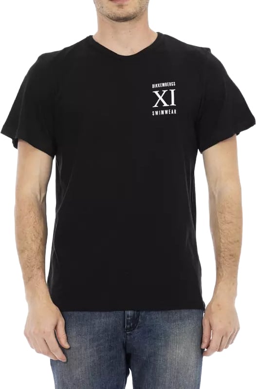 Dirk Bikkembergs Bikkembergs Black Cotton Men T-Shirt Zwart