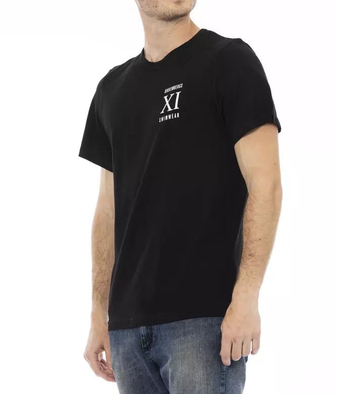 Dirk Bikkembergs Bikkembergs Black Cotton Men T-Shirt Zwart