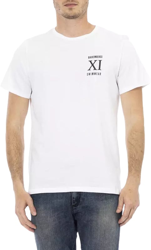 Dirk Bikkembergs Bikkembergs White Cotton T-Shirt Wit