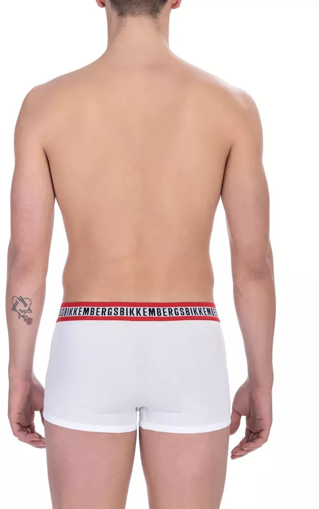 Dirk Bikkembergs Bikkembergs White Cotton Men's Underwear Trunk Twin Pack Wit