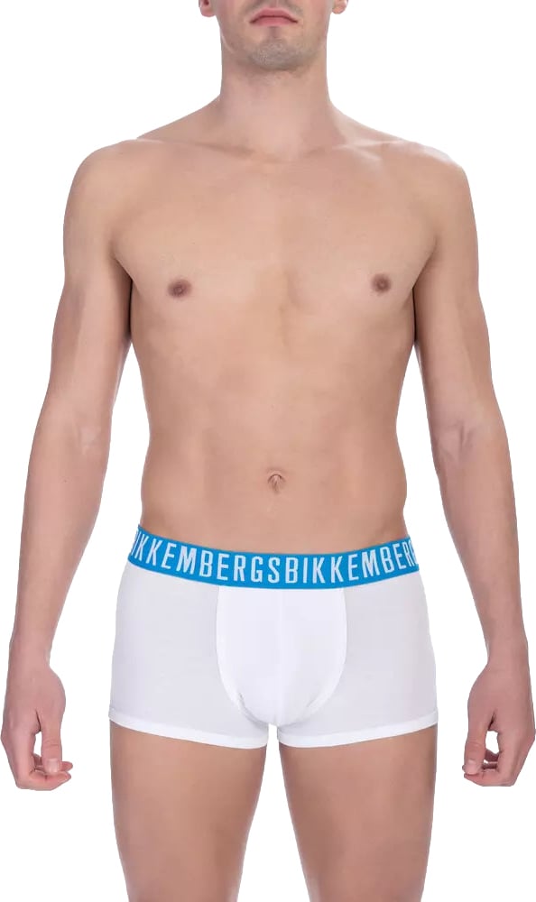 Dirk Bikkembergs Bikkembergs White Cotton Men's Trunk Underwear Wit