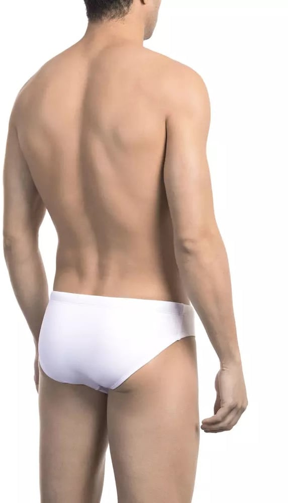 Dirk Bikkembergs Bikkembergs White Polyamide Men Swimwear Wit