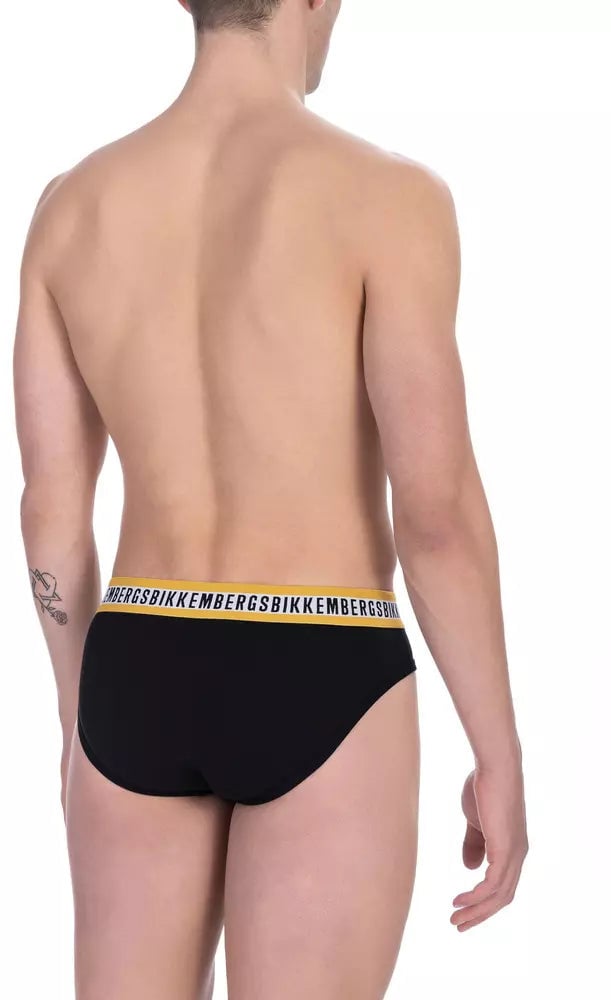 Dirk Bikkembergs Bikkembergs Black Cotton Men Brief Zwart