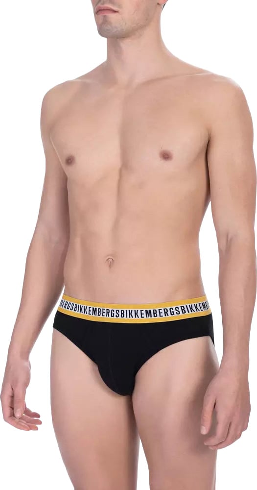 Dirk Bikkembergs Bikkembergs Black Cotton Men Brief Zwart