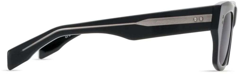 Dita Cosmohacker Rectangular Black Sunglasses with Glossy Finish Grijs