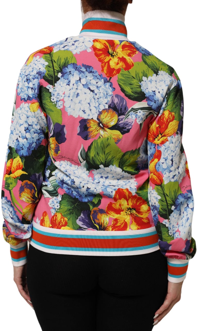 Dolce & Gabbana Multicolor Floral Print Zip Cardigan Jacket Divers