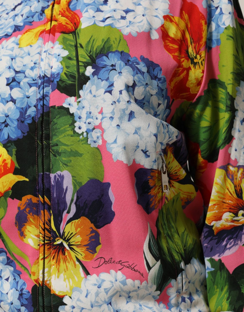 Dolce & Gabbana Multicolor Floral Print Zip Cardigan Jacket Divers
