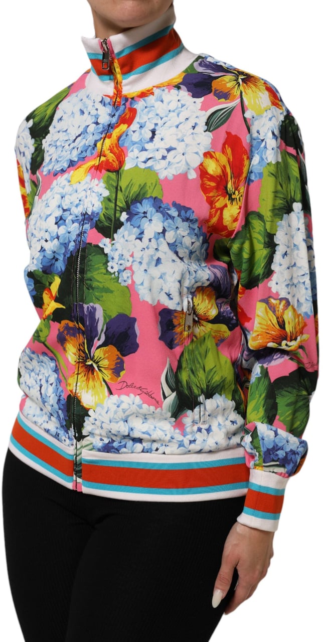 Dolce & Gabbana Multicolor Floral Print Zip Cardigan Jacket Divers