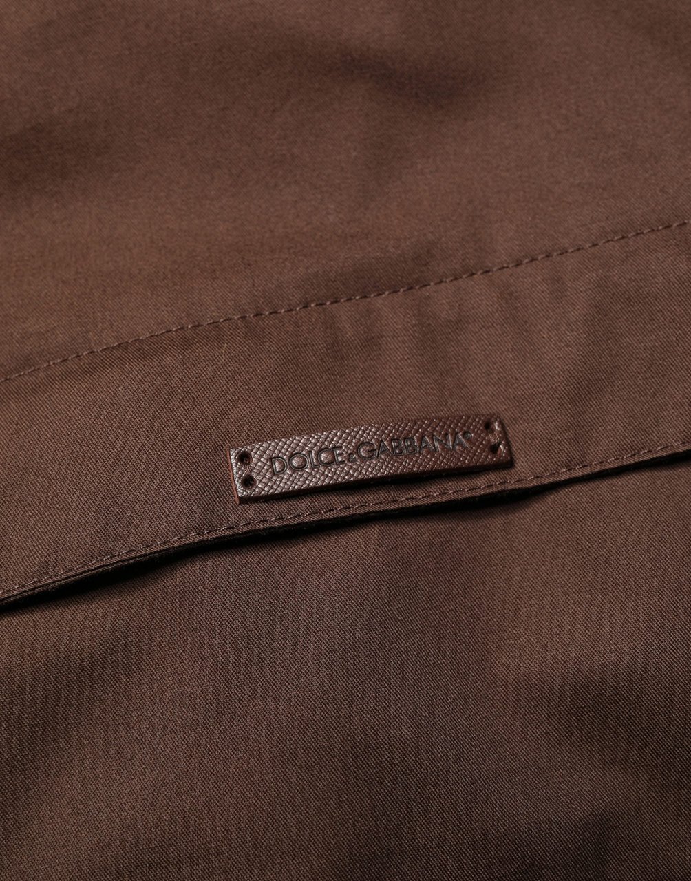 Dolce & Gabbana Brown Beige Cotton Zip Windbreaker Jacket Bruin