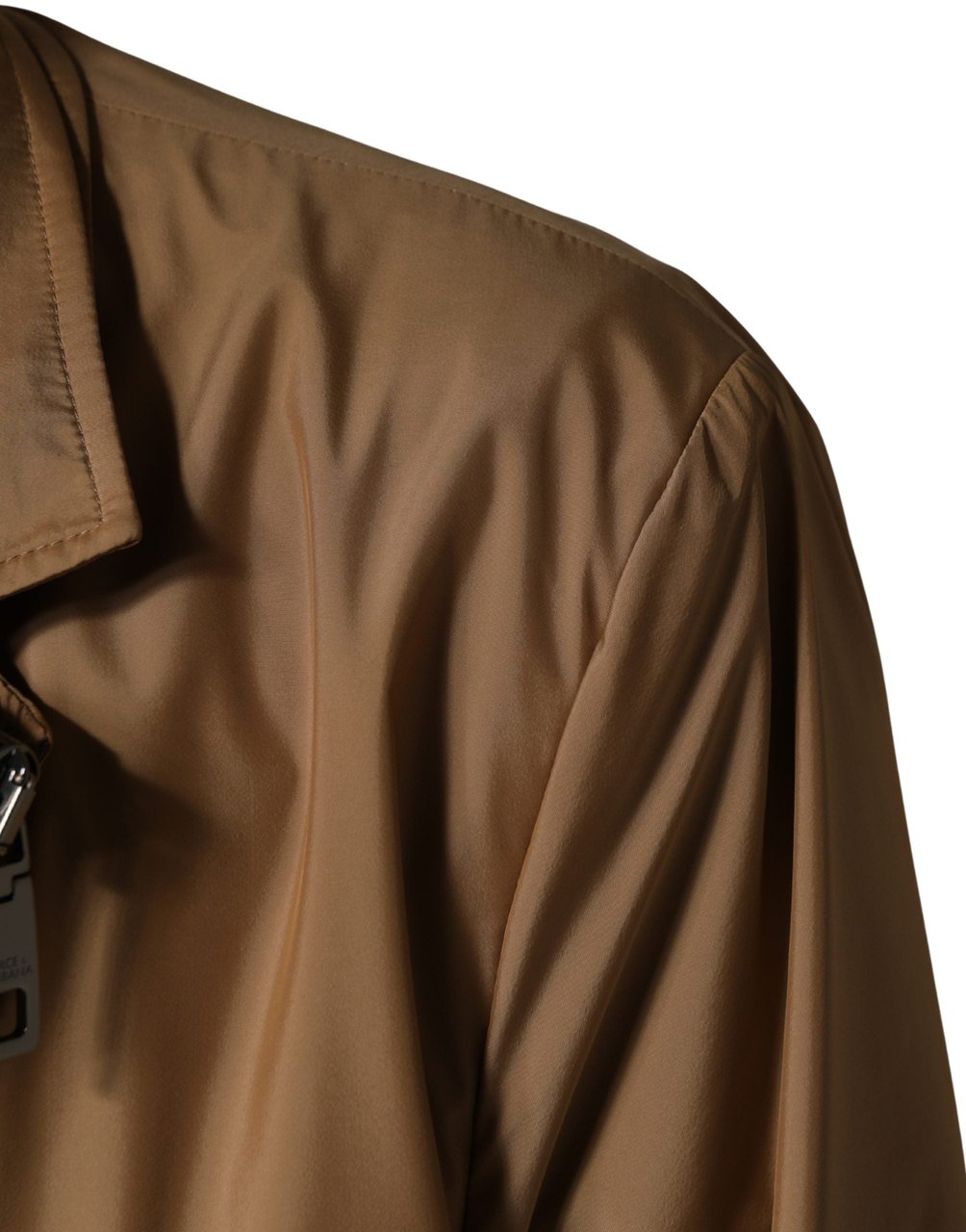 Dolce & Gabbana Brown Single Breasted Layered Coat Jacket Bruin