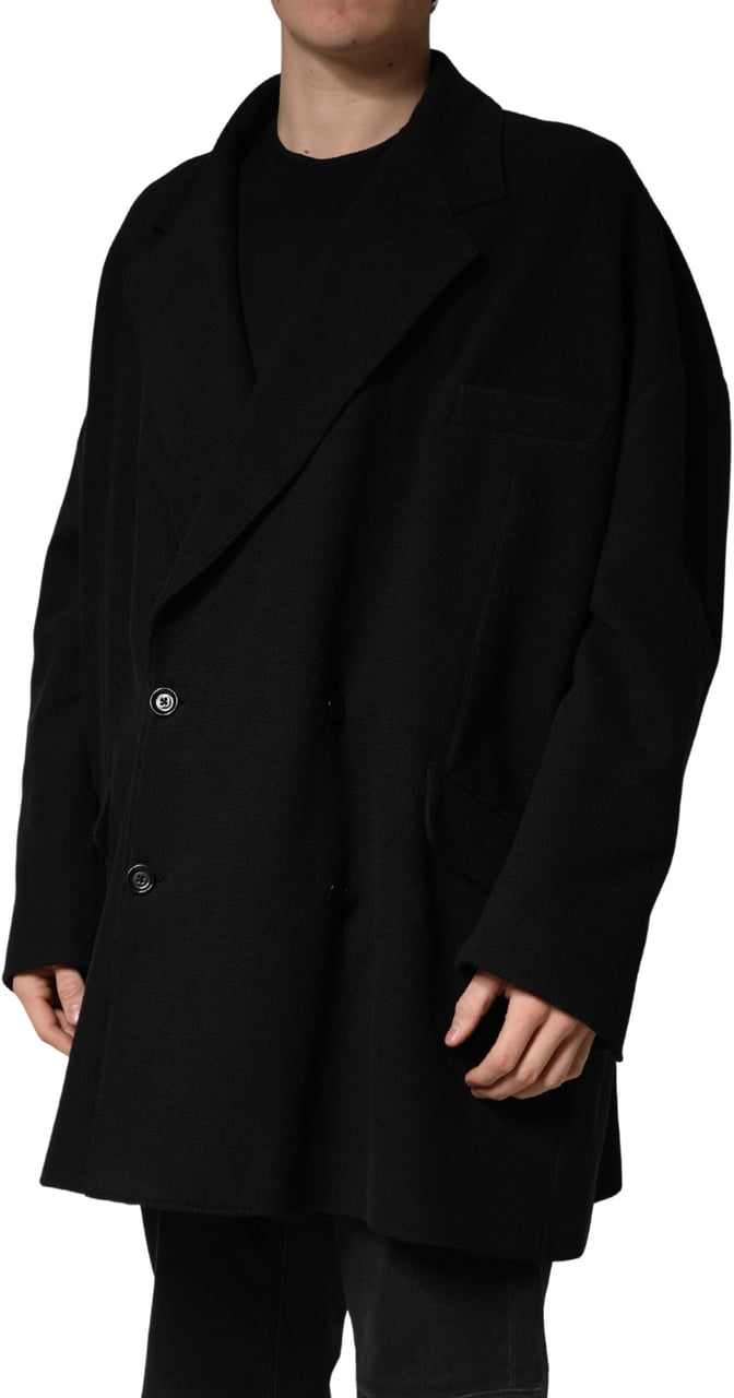 Dolce & Gabbana Black Double Breasted 2 Buttons Suit Jacket Zwart