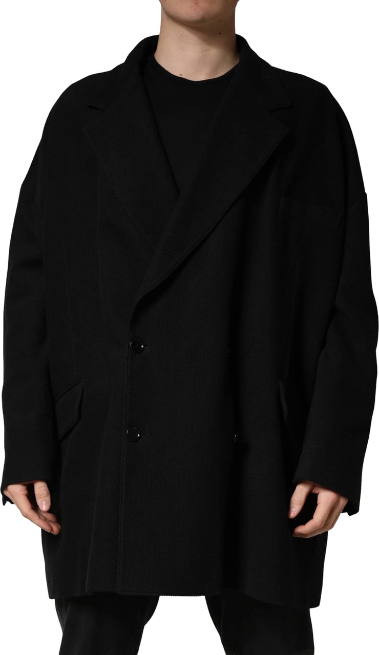 Dolce & Gabbana Black Double Breasted 2 Buttons Suit Jacket Zwart