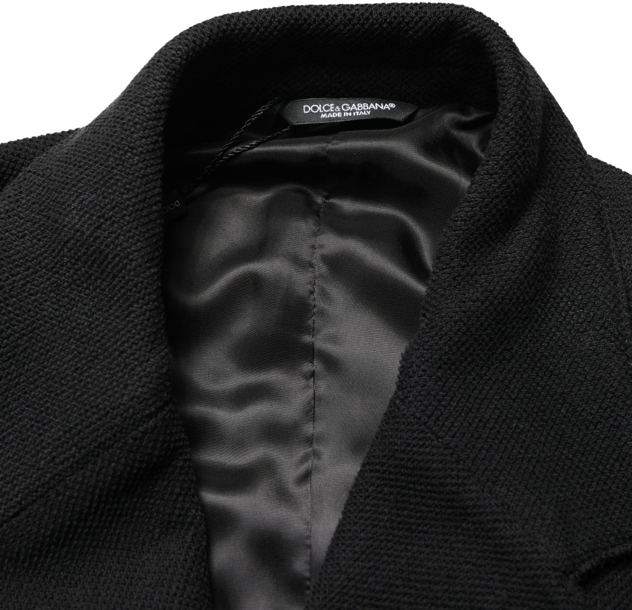 Dolce & Gabbana Black Double Breasted 2 Buttons Suit Jacket Zwart
