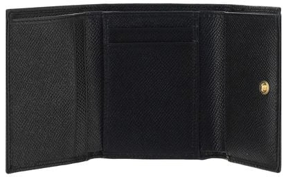 Dolce & Gabbana Black Calf Leather Bos Taurus Wallet Zwart