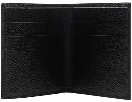 Dolce & Gabbana Dolce & Gabbana Black Calf Leather Bos Taurus Wallet Zwart