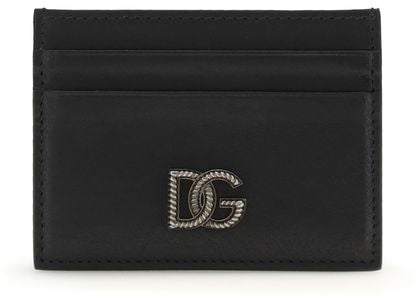 Dolce & Gabbana Dolce & Gabbana Black Calf Leather Bos Taurus Wallet Zwart