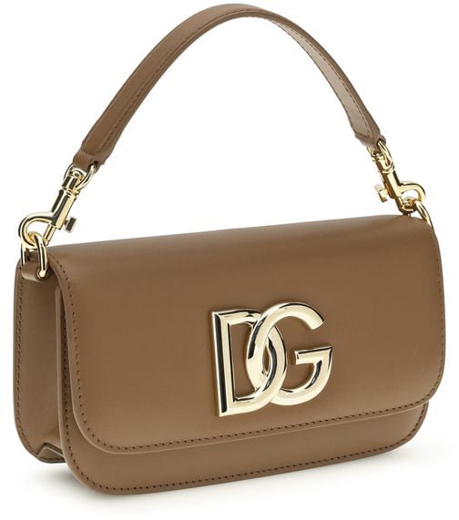 Dolce & Gabbana Dolce & Gabbana Brown Calf Leather Bos Taurus Handbag Bruin