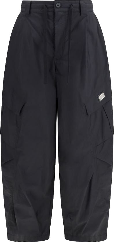 Dolce & Gabbana Black Cotton Cargo Pants Zwart