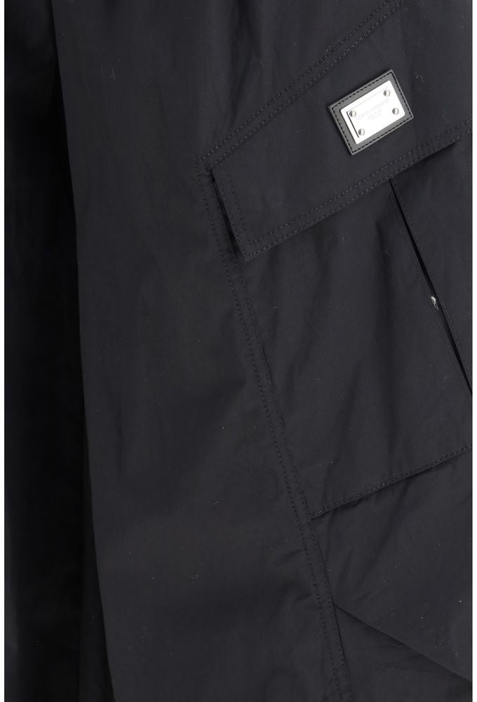 Dolce & Gabbana Black Cotton Cargo Pants Zwart