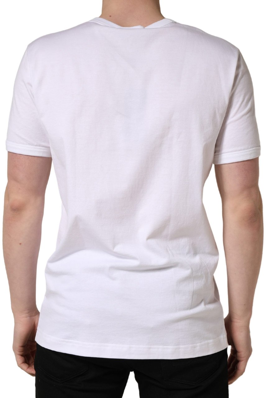 Dolce & Gabbana White DG Cherries Cotton Crew Neck T-shirt Wit