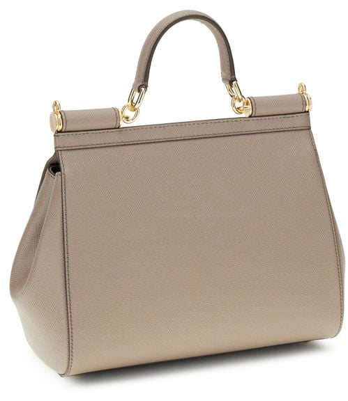 Dolce & Gabbana Dolce & Gabbana Gray Calf Leather Bos Taurus Shoulder Bag Grijs