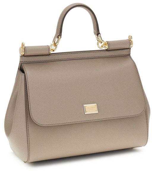 Dolce & Gabbana Dolce & Gabbana Gray Calf Leather Bos Taurus Shoulder Bag Grijs