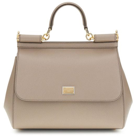 Dolce & Gabbana Dolce & Gabbana Gray Calf Leather Bos Taurus Shoulder Bag Grijs