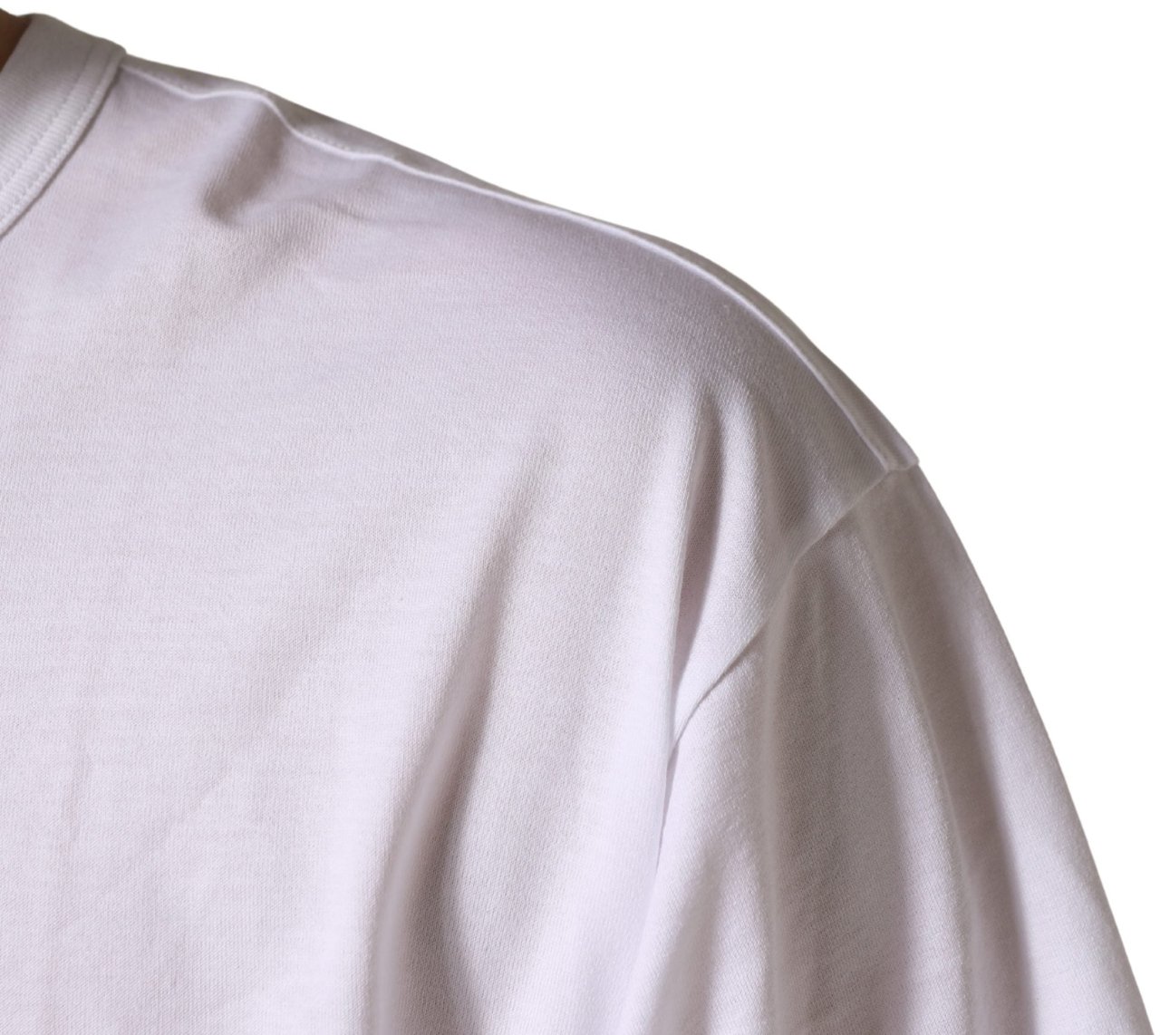 Dolce & Gabbana White Cotton Short Sleeves Crew Neck T-shirt Wit