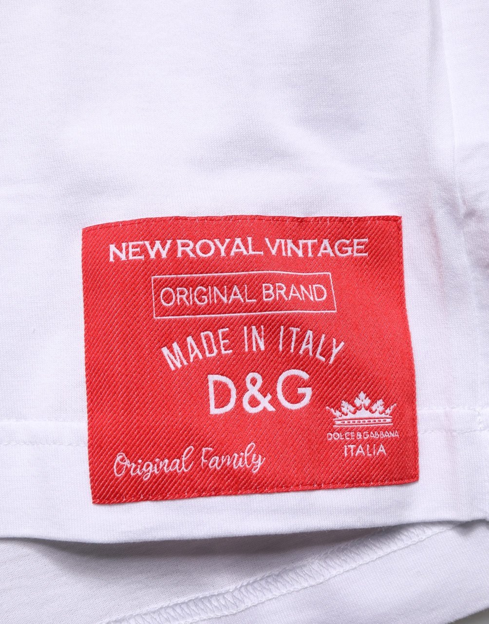 Dolce & Gabbana White Cotton Short Sleeves Crew Neck T-shirt Wit