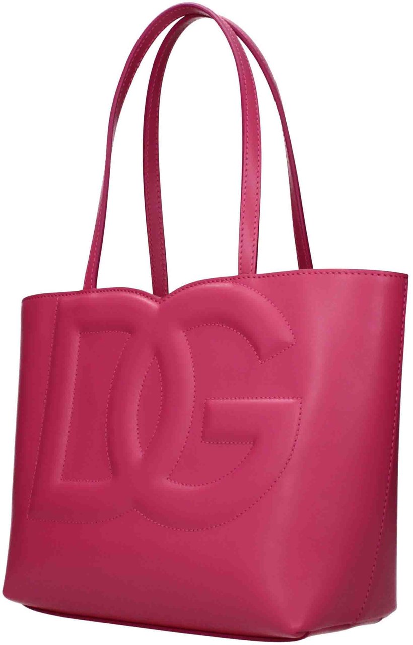 Dolce & Gabbana Pink Leather Handbag Roze