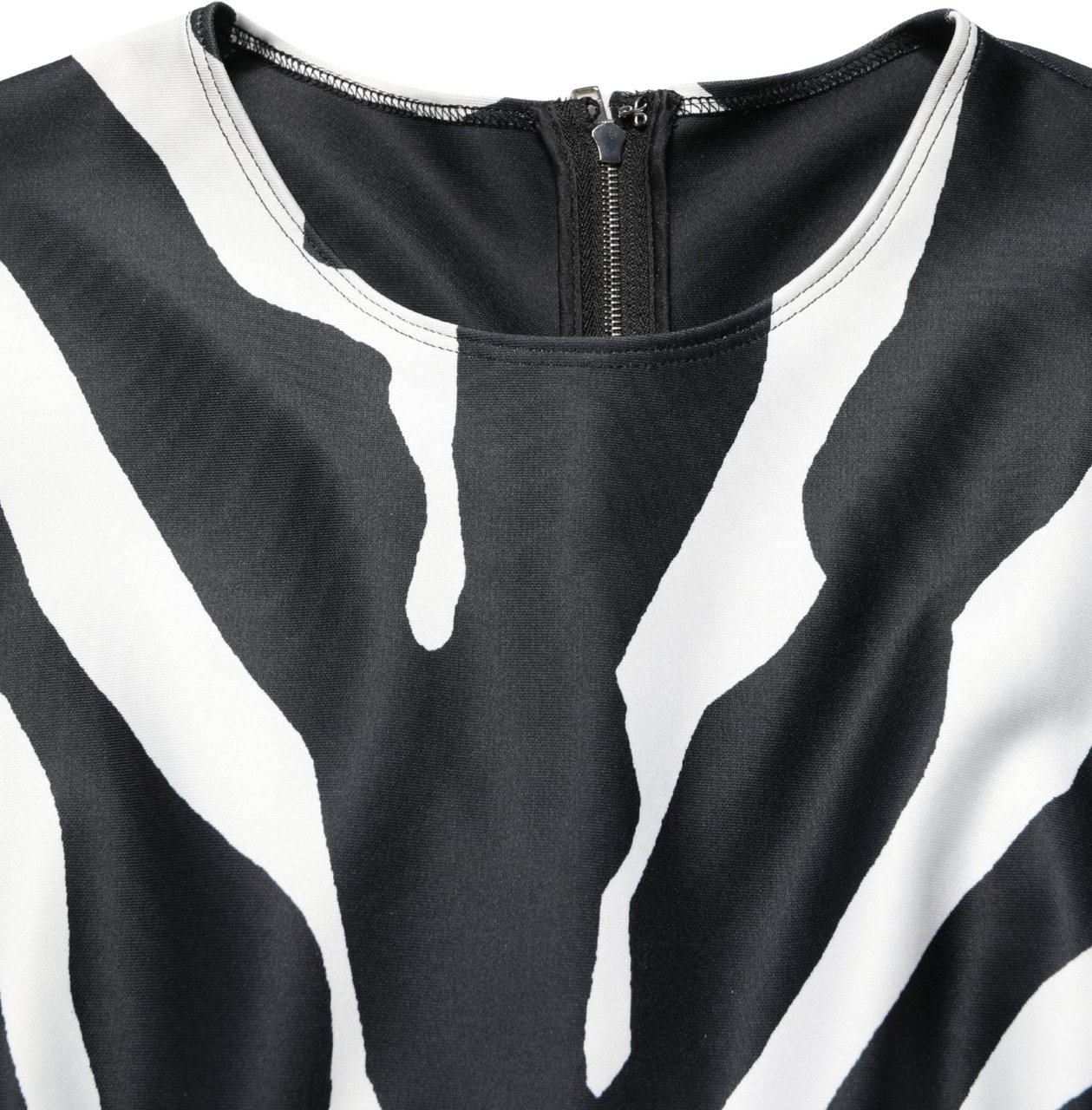 Dolce & Gabbana Black White Polyester Zebra Pattern Jumpsuit Divers