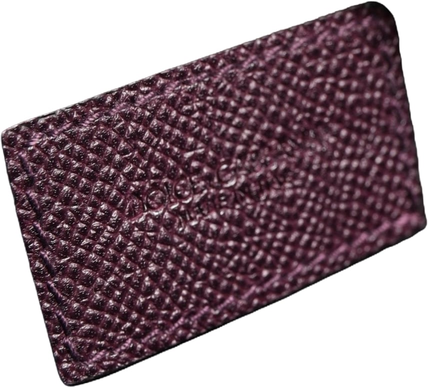 Dolce & Gabbana Dark Purple Leather DG Logo Zip Around Hand Purse Wallet Paars