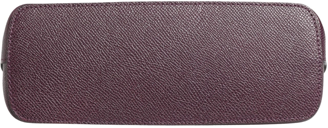 Dolce & Gabbana Dark Purple Leather DG Logo Zip Around Hand Purse Wallet Paars