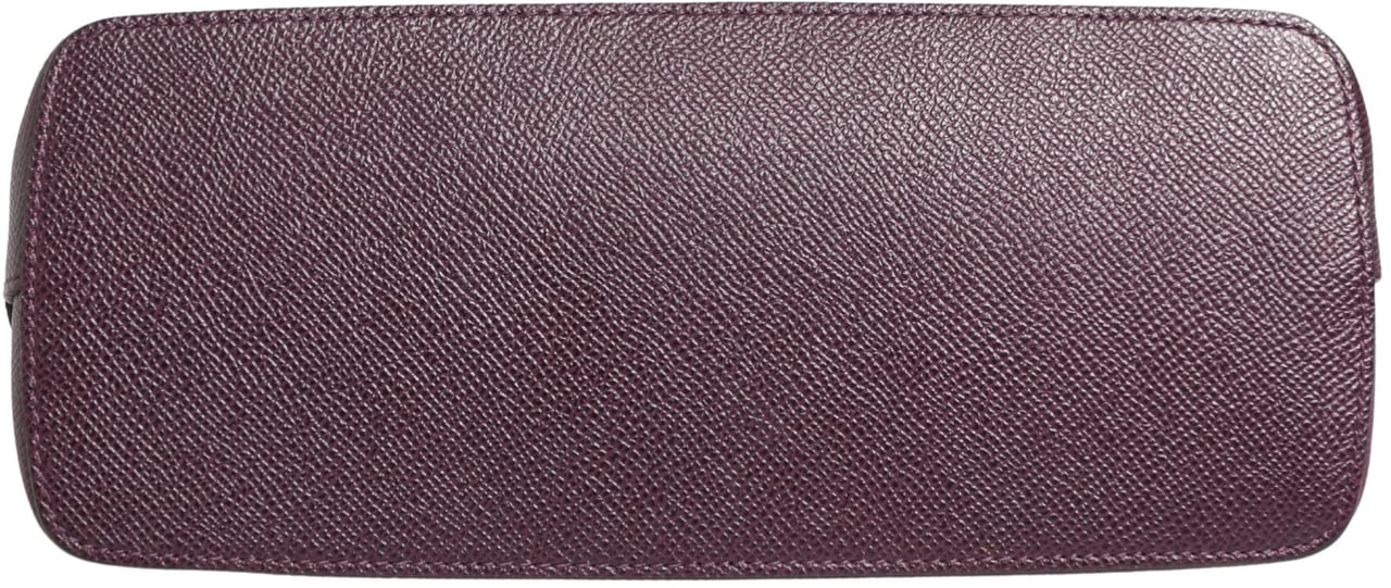 Dolce & Gabbana Dark Purple Leather DG Logo Zip Around Hand Purse Wallet Paars