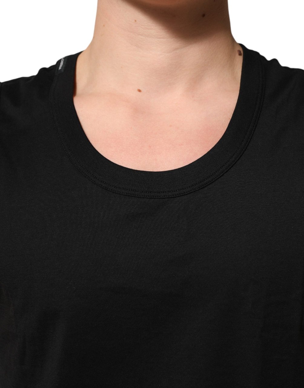 Dolce & Gabbana Black Cotton Sleeveless Men Tank Top T-shirt Zwart