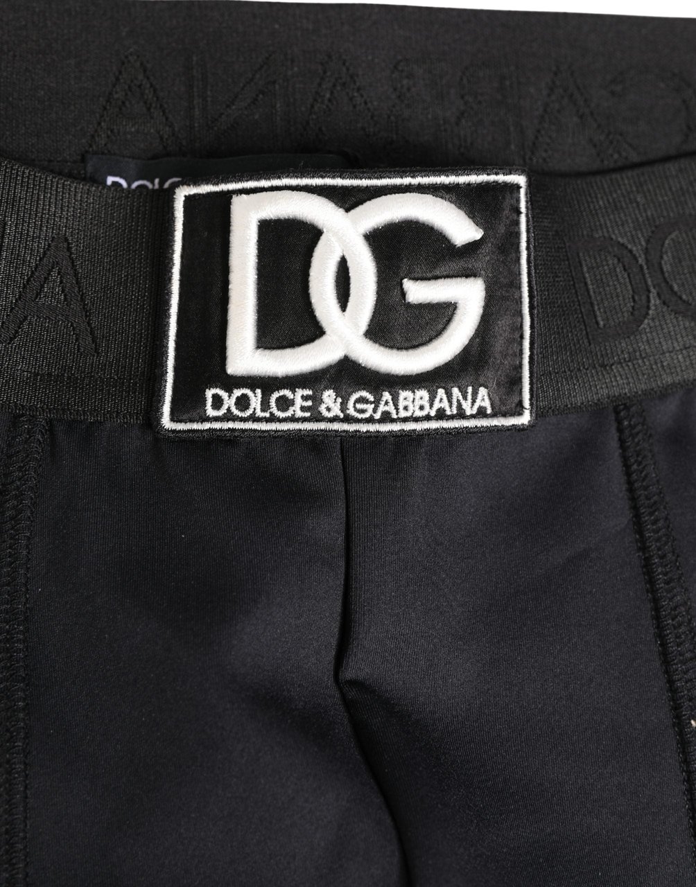 Dolce & Gabbana Black Logo Waistband Men BoxerShorts Underwear Zwart