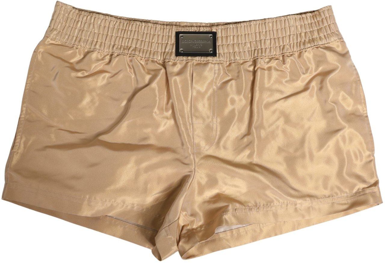 Dolce & Gabbana Beige Polyester Men Boxer Shorts Underwear Beige