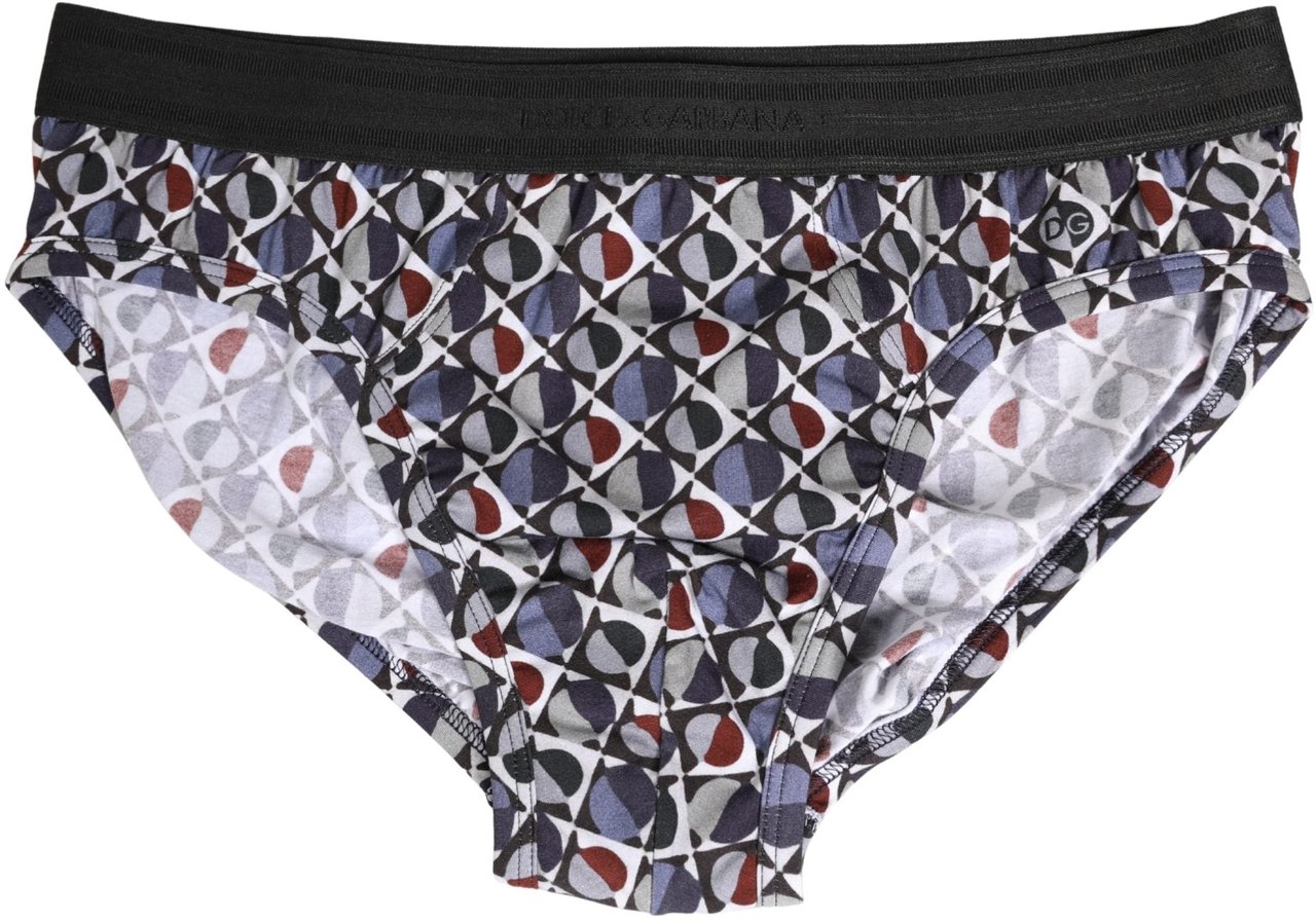 Dolce & Gabbana Multicolor Patterned Men Midi Brief Underwear Divers