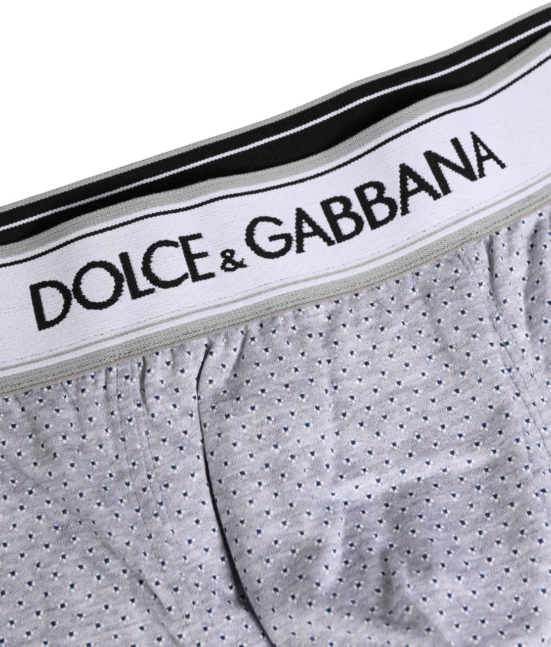 Dolce & Gabbana Gray Logo Cotton Men Regular Boxer Underwear Grijs