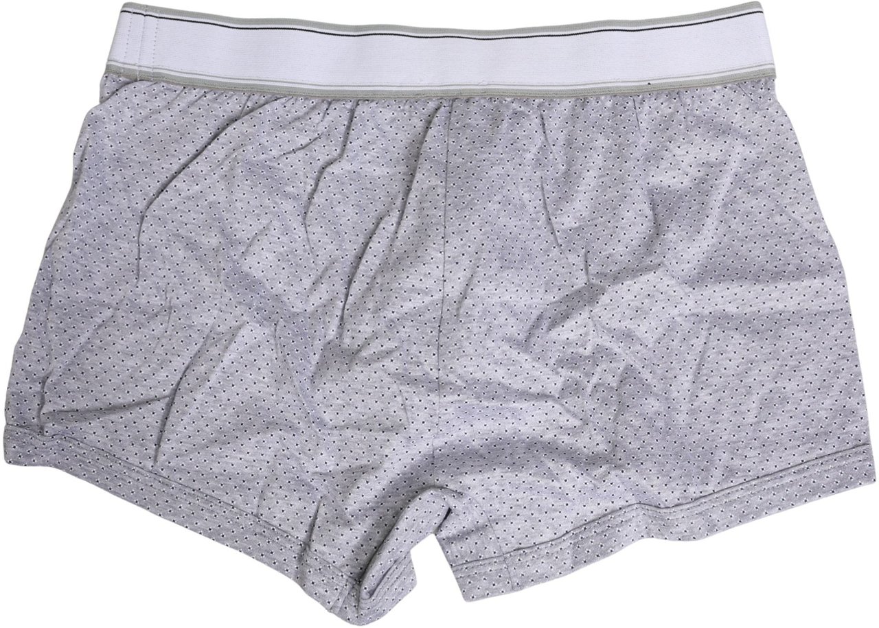 Dolce & Gabbana Gray Logo Cotton Men Regular Boxer Underwear Grijs