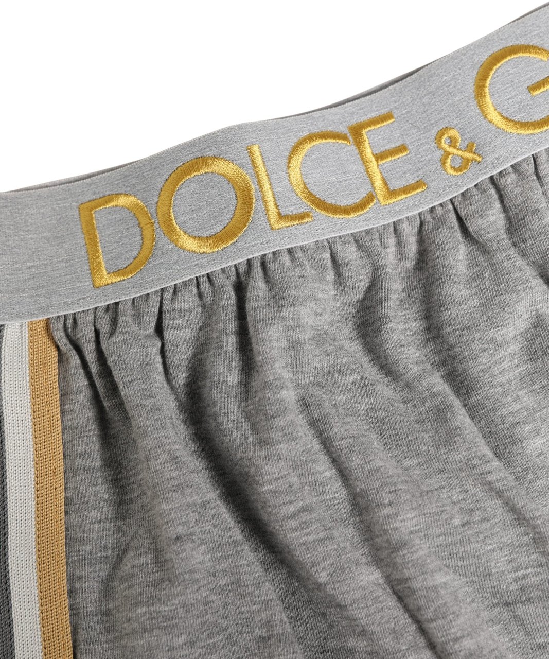 Dolce & Gabbana Gray Logo Waistband Cotton Men Boxer Underwear Grijs